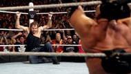 Dean Ambrose sits across the ring from Triple H as the final 2 in the 2016 Royal Rumble